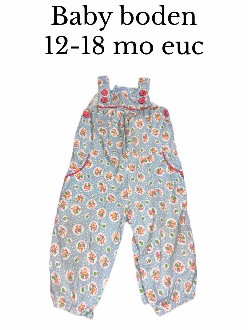 Baby boden 12-18 month floral romper